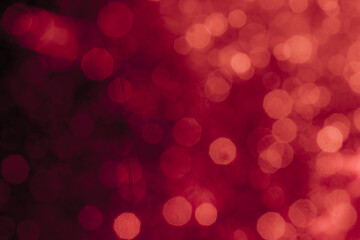 Abstract decorat  bokeh holiday christmas glowing lights on black