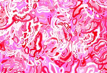 Fototapeta premium Light Pink, Red vector background with abstract shapes.
