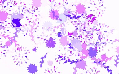 Light Purple, Pink vector elegant background with flowers, roses.