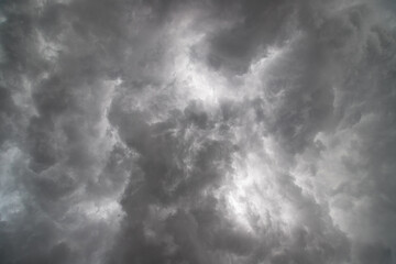 Black overcast clouds are about to rain