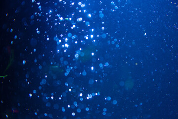 Abstract blue defocus bokeh glitter