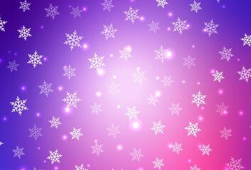 Light Purple, Pink vector background in Xmas style.