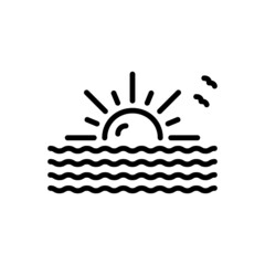 Black line icon for arise
