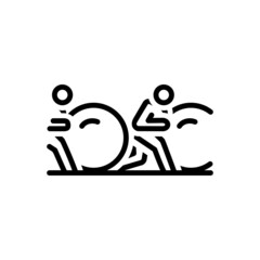 Black line icon for competitor
