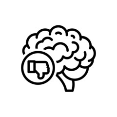 Black line icon for criticism
