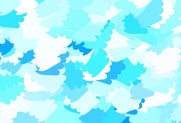 Light BLUE vector template with chaotic shapes.