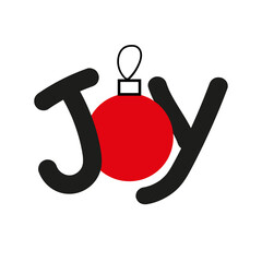Hand-drawn Christmas lettering JOY