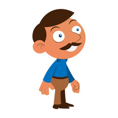 A Man wearing formal clothing standing and smile; best for sticker or decoration with business themes