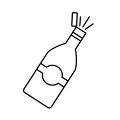 champagne bottle line style icon