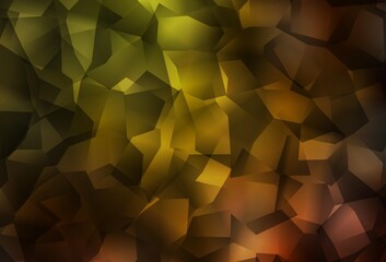 Obraz premium Dark Green, Yellow vector abstract mosaic pattern.
