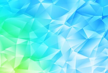 Light Blue, Green vector triangle mosaic template.