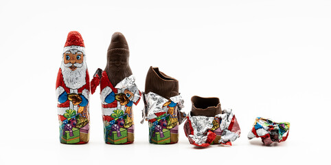 Leben eine Schokoladenweihnachtsmanns