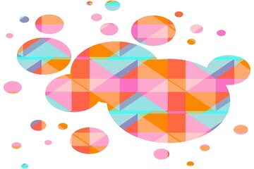 Colourful and stylish patterns created graphically