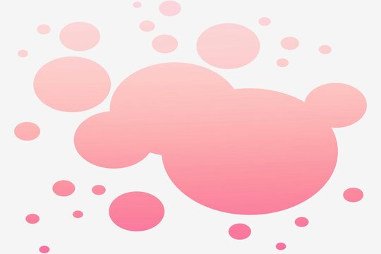 Colourful bubbles like design on white background