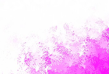 Fototapeta na wymiar Light Pink vector doodle backdrop with branches.