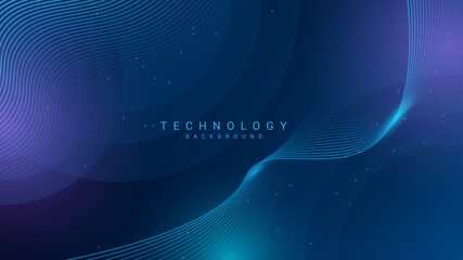Abstract technology background with wave shapes © boskecil