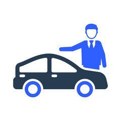 Car insurance agent icon