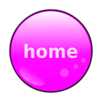 Pink Button With The Word Home