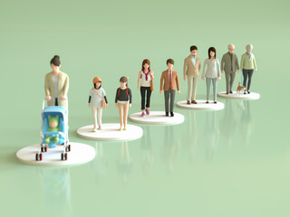 赤ちゃんからお年寄りまでの世代