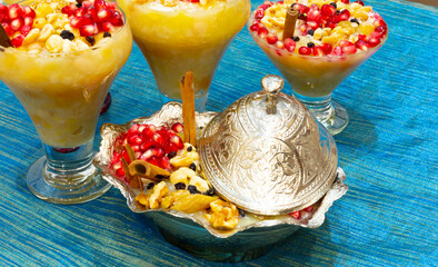 Traditional delicious Turkish dessert; Ashura (Asure)
