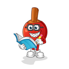 Obraz premium table tennis bat geek cartoon. cartoon mascot vector