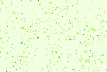 Light Green, Yellow vector pattern with random forms.