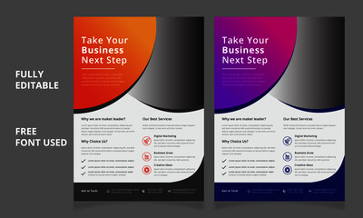 Colourful professional corporate business flyer template 