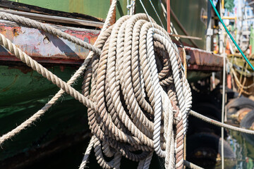 old rope on a ship
