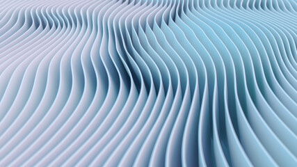Fototapeta na wymiar A beautiful light blue background made of geometric waves