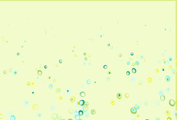 Light Green, Yellow vector backdrop with dots.