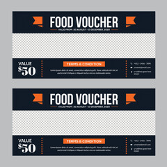 Vector illustration, creative business voucher template can be used for all Restaurant needs