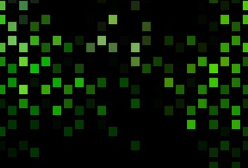 Dark Green vector pattern with crystals, rectangles.