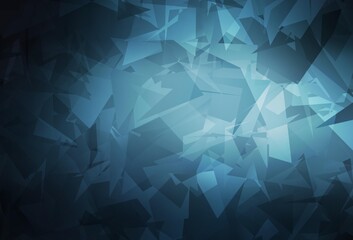 Obraz premium Dark BLUE vector background with abstract polygonals.