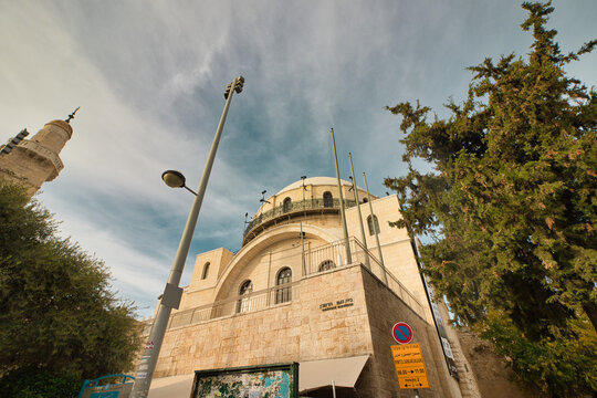 jerusalem, israel. 04-12-2020. The Horva Synagogue in the Jewish Quarter of the Old City