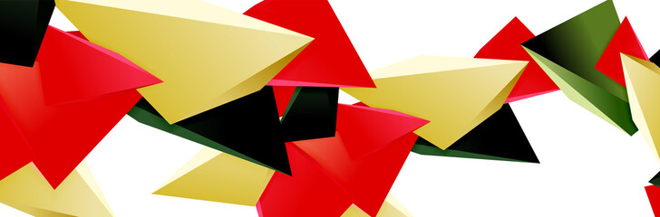 Triangle mosaic abstract background, 3d triangular low poly shapes. Geometric vector illustration for covers, banners, flyers and posters and other