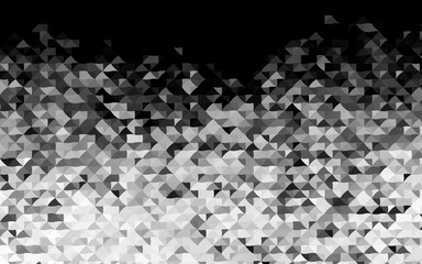 Dark Silver, Gray vector backdrop with lines, triangles. Glitter abstract illustration with triangular shapes. Smart design for your business advert.