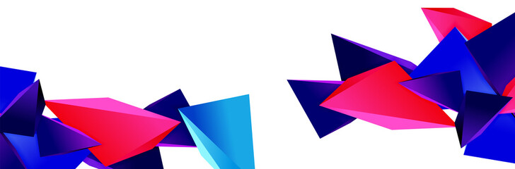 Triangle mosaic abstract background, 3d triangular low poly shapes. Geometric vector illustration for covers, banners, flyers and posters and other