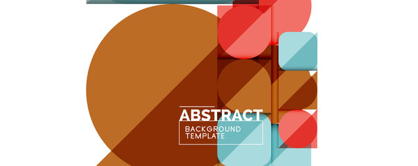 Clean minimal geometric abstract background with triangles and circles. Vector illustration for covers, banners, flyers and posters and other designs