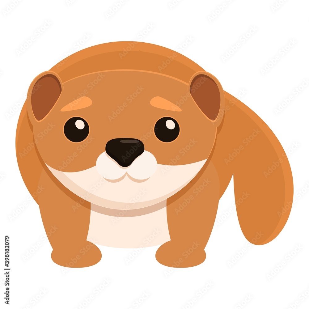 Poster mink icon. cartoon of mink vector icon for web design isolated on white background