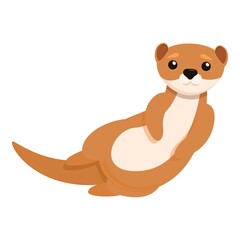 Wild mink icon. Cartoon of wild mink vector icon for web design isolated on white background