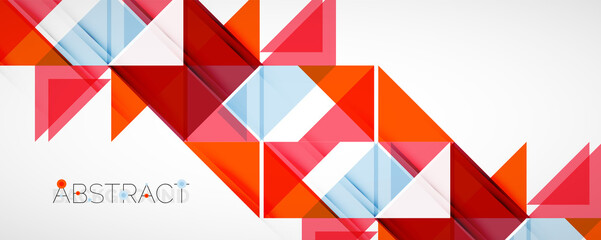 Set of vector triangle geometric backgrounds. Vector illustration for covers, banners, flyers and posters and other designs