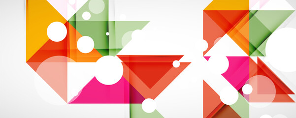 Set of vector triangle geometric backgrounds. Vector illustration for covers, banners, flyers and posters and other designs