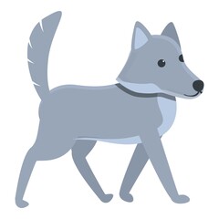 Wild wolf icon. Cartoon of wild wolf vector icon for web design isolated on white background
