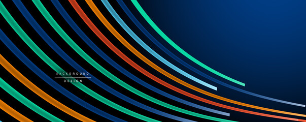 Abstract colorful lines vector background. Internet, big data and technology connections concept, abstract template