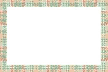 Vintage frame vector. Scottish border pattern retro style. Tartan plaid ornament.