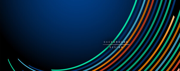 Abstract colorful lines vector background. Internet, big data and technology connections concept, abstract template