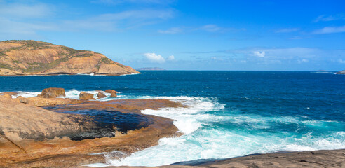 Panorama at the breathtaking Thistle Cove in the Cape Le Grand National Park east of Esperance, Western Australia