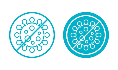 antibacterial and vaccination thin line sign