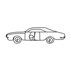 car vehicle one line style icon