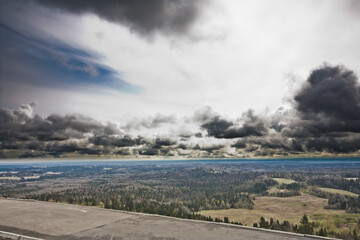 Charming valley on a summer day. A picturesque image of the summer season. The beauty of the earth.